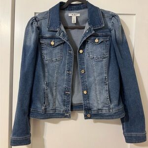 White House Black Market Blue Jean Jacket Classic Design